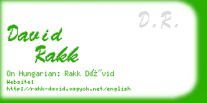 david rakk business card